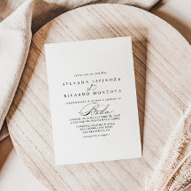 Eelegant Calliografia Convite De Casamento Espanho