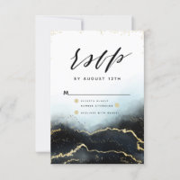 Eethal Mist Ombre Marinho Blue Gilded Moody RSVP