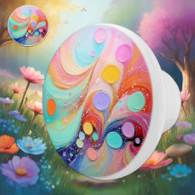Eethal Pastel Abstrato Art - Dreamy Cotton Candy