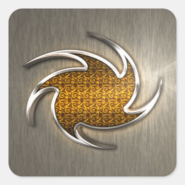 efeito 3d do adesivo do logotipo  (Frente)