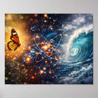 Efeito Borboleta Teoria do Caos Pôster Abstrato