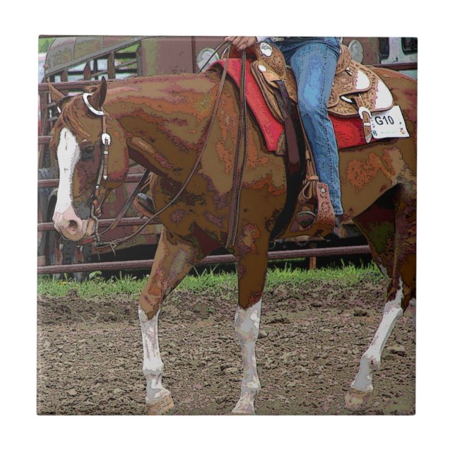 Efeito de desenho animado de cavalo ocidental (Frente)