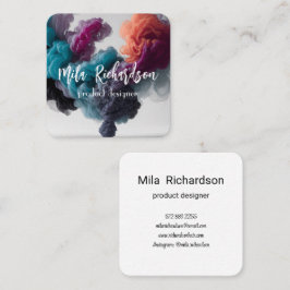 efeito de fumo cartão de visita quadrado moderno