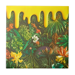 Efeito de Gotejamento de Mistura de Flores Tropica