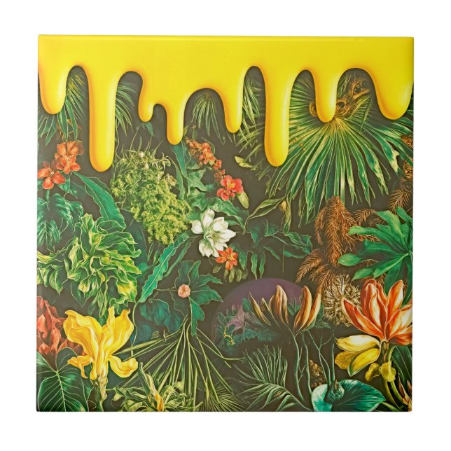 Efeito de Gotejamento de Mistura de Flores Tropica (Frente)