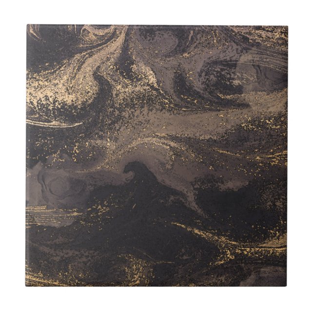 efeito de textura abstrato glam preto e dourado (Frente)
