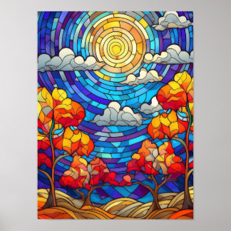 Efeito de Vidro, Poster de Arte Digital Moderna, A