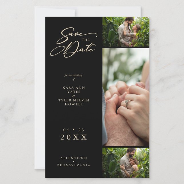 Efeito do Ouro de Orçamento Colagem Preta do Rico  (Frente)