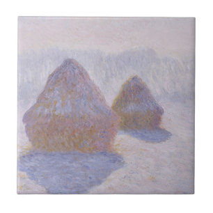 Efeito dos monte de feno de Claude Monet da neve