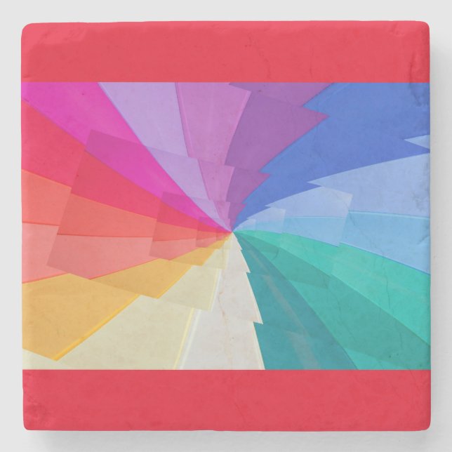 Efeito Droste em porta-copos de pedra (Frente)