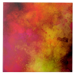 Efeito Splatter de Pintura de Galáxia Laranja