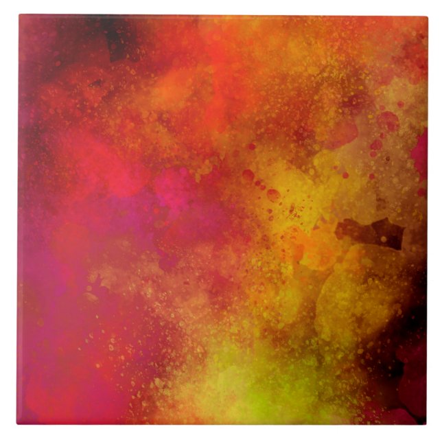 Efeito Splatter de Pintura de Galáxia Laranja (Frente)