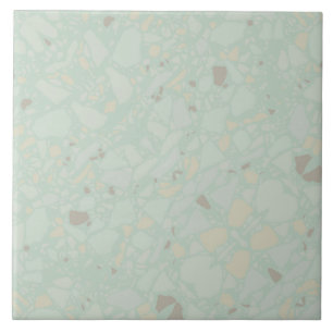 Efeito terrazzo simples moderno verde-claro-pastel