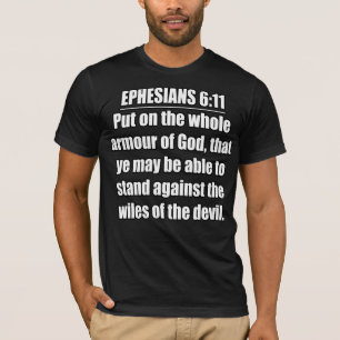 Efésios 6:11 Camiseta Masculina Coloque toda a arm