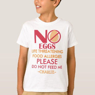Egg a camisa da alergia, não me alimente