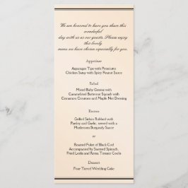 Eggshell Elegance Wedding Menu
