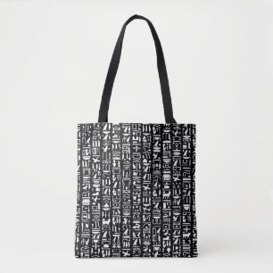 Egípcio Hieroglyph Tote Bag