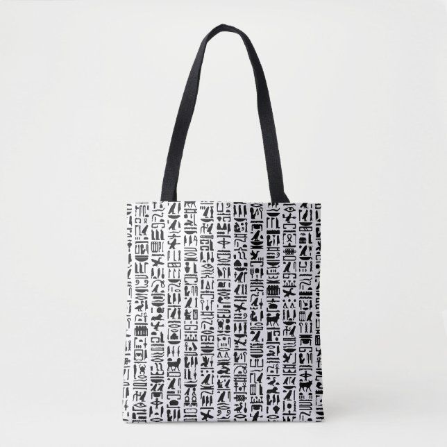 Egípcio Hieroglyph Tote Bag (Frente)
