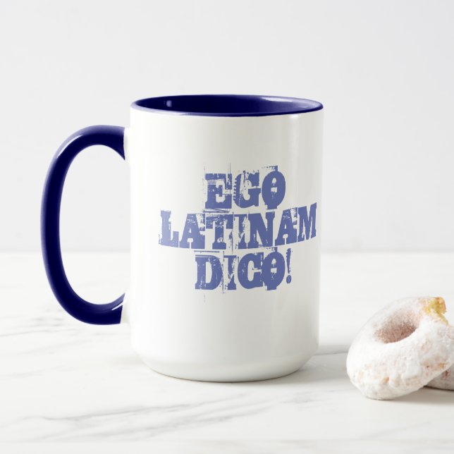 Ego Latinam Dico! - Eu falo caneca latina (Com Donut)