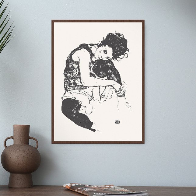 Egon Schiele Desenha Eu Assisti Impressão de Arte  (Criador carregado)