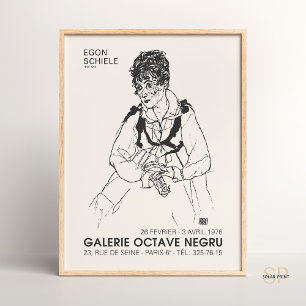 Egon Schiele Retrato da Impressão da Esposa do Art