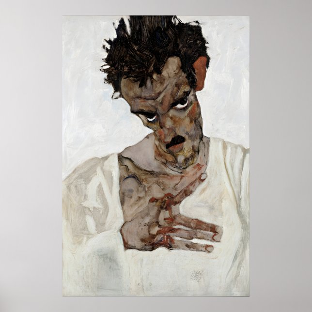 Egon Schiele Self-Portrait Poster Expressionism (Frente)