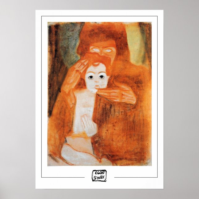 Egon Schiele Zedign Art Poster nº 93-3 (Frente)