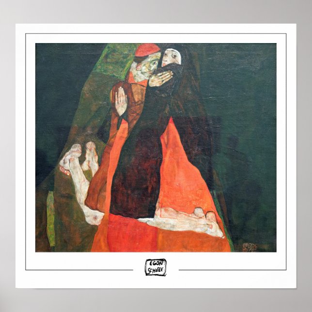 Egon Schiele Zedign Art Poster nº 9-3 (Frente)