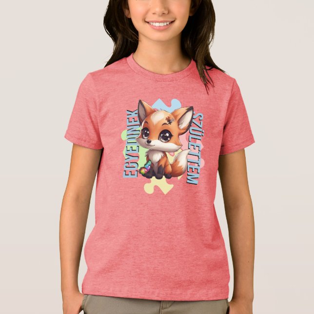 Egyedinek születtem – kedves róka design (Frente)