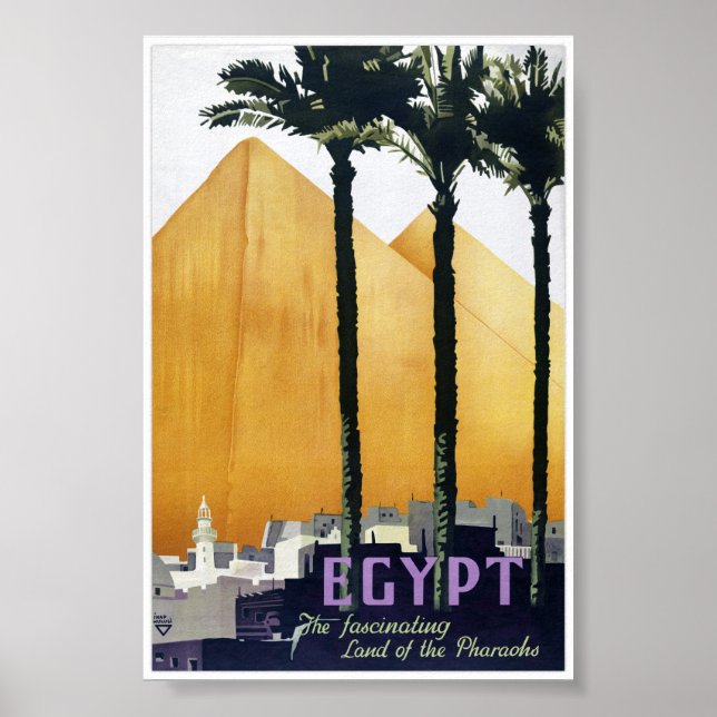 Egypt vintage travel poster Restored (Frente)