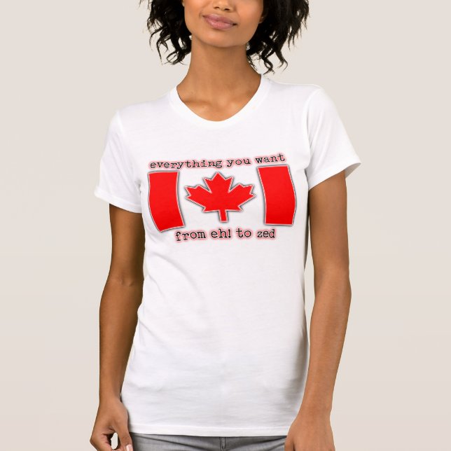 Eh! para Zed Canadá Camisa Orgulho Canadense (Frente)