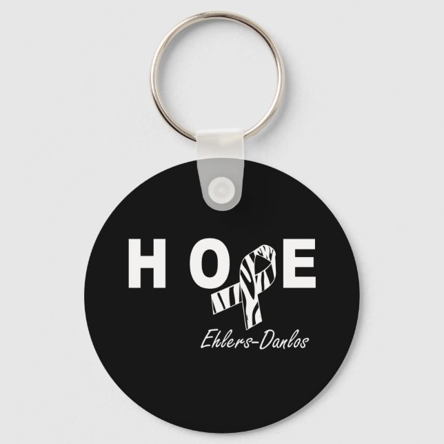 Ehlers-Danlos Hope Zebra Stripe Chaveiro (Frente)