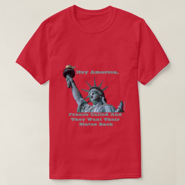 Ei América (Lady Liberty) - Uma Camisa MisterP (Frente do Design)