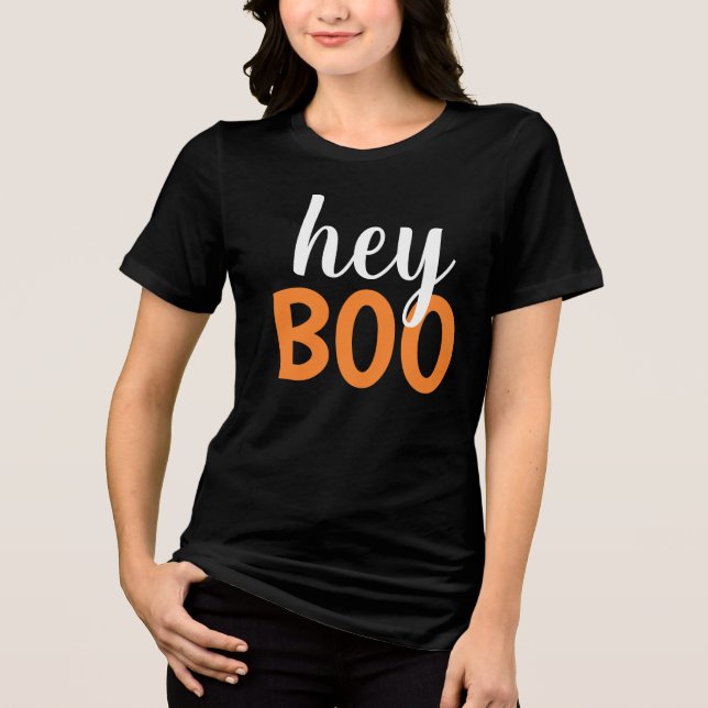 Ei Boo Laranja Preto Divertido Halloween (Frente)