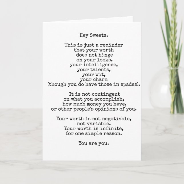 Ei, doce Cartão de Saudação (Frente)