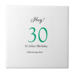 Ei é o 30º aniversário letra negrito verde preto n