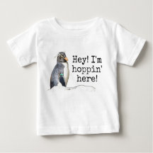 Ei! Estou aqui! Camisa do Rockhopper Penguin