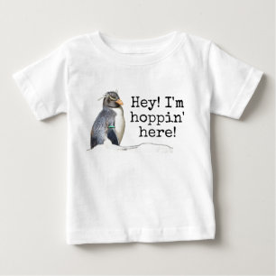 Ei! Estou aqui pulando! Camisa de Pinguim Rockhopp