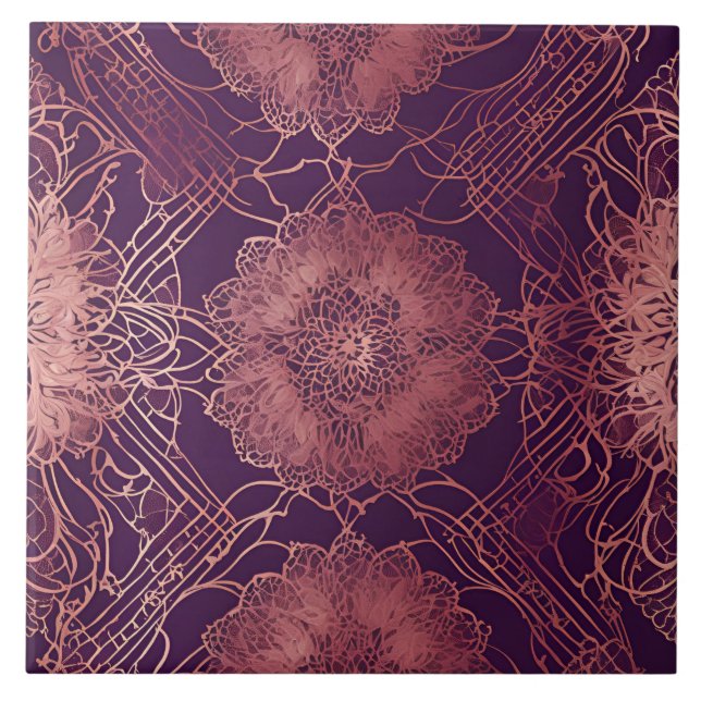 Ei Rosegold Floral arte de IA  (Frente)