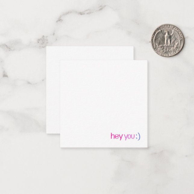 Ei, Seu Cartão De Nota De Saudação (Frente/Verso In Situ)