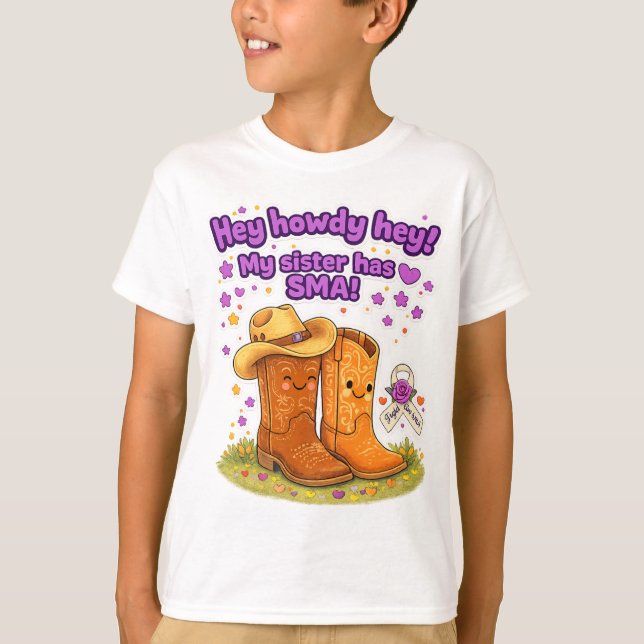 Ei, tudo bem! Minha irmã tem SMA! Camiseta (Frente)