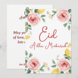 Eid Al Adha Mubarak Cartão de Saudação Floral Mode