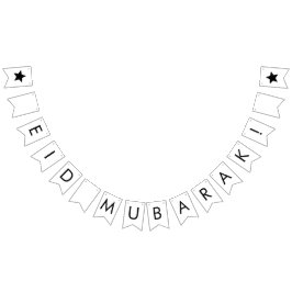 Eid Mubarak Bandeira de Pennant Banner