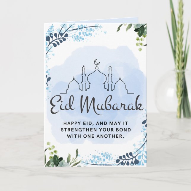 Eid Mubarak - Cartões de agradecimentos Saudável (Frente)