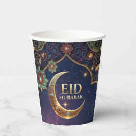Eid Mubarak Islamic celebration Gold And navy