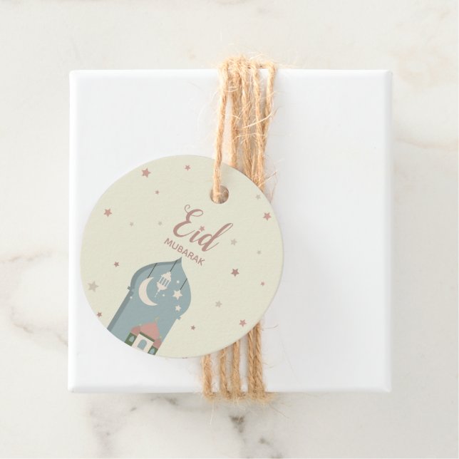 Eid mubarak para a etiqueta de presentes do fitr (In Situ)