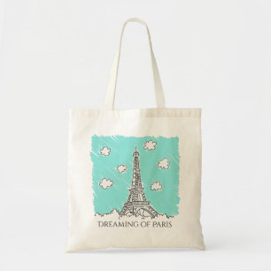 Eiffel Tower Illustração de bolsas de texto person