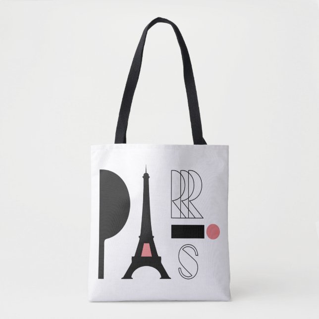 Eiffel Tower Love - Parisiense Chic Tote Bag (Frente)