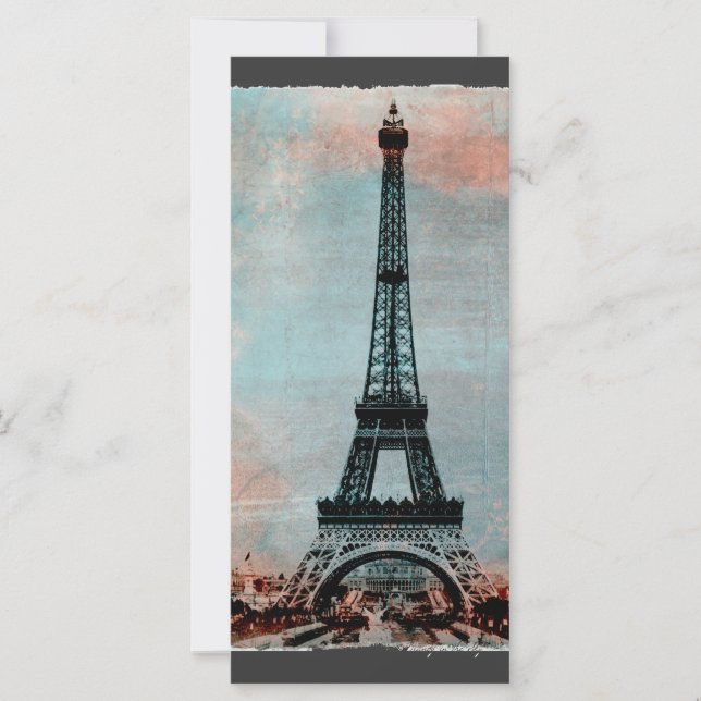Eiffel Tower Morning Sunrise Vintage (Frente)