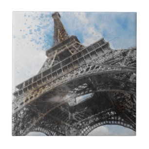 Eiffel Tower Paris França Azulejo cerâmico - Elega